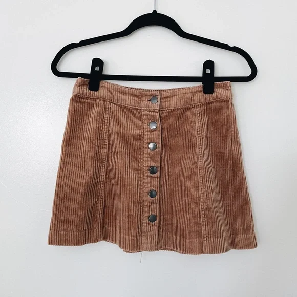 Corduroy mini skirt zara hot sale